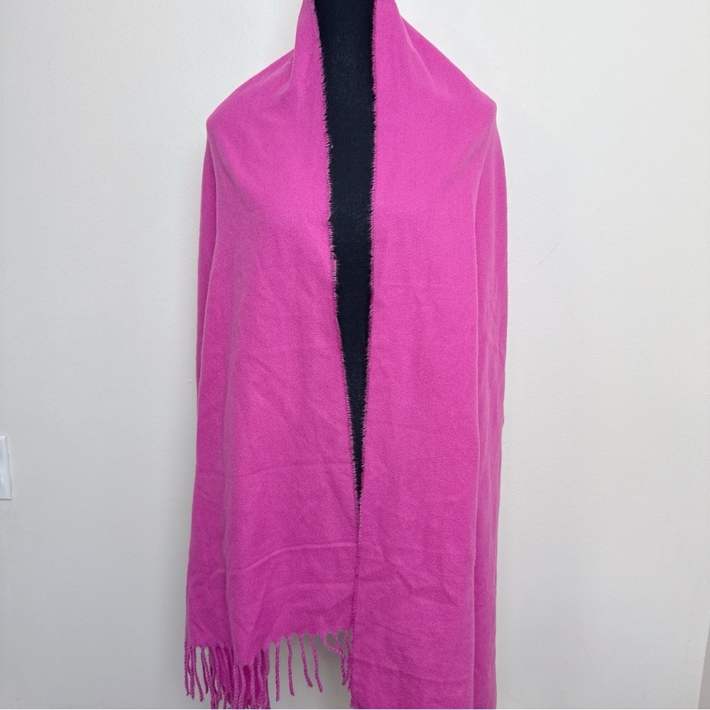Banana Republic Womens One Size Cozy Scarf Wild Fringe Orchid Hot Pink CN